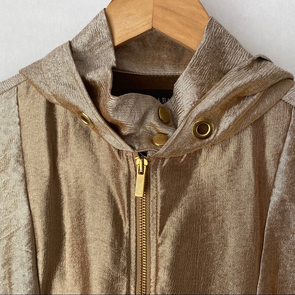 Zara Basic Metallic Hooded Jacket - image 4